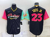 San Diego Padres #23 Fernando Tatis Jr Black 2022 City Connect Cool Base Stitched Jersey,baseball caps,new era cap wholesale,wholesale hats